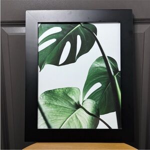Monstera Giclée Print Wall Art | Black Frame | Modern Tropical Minimalist Decor